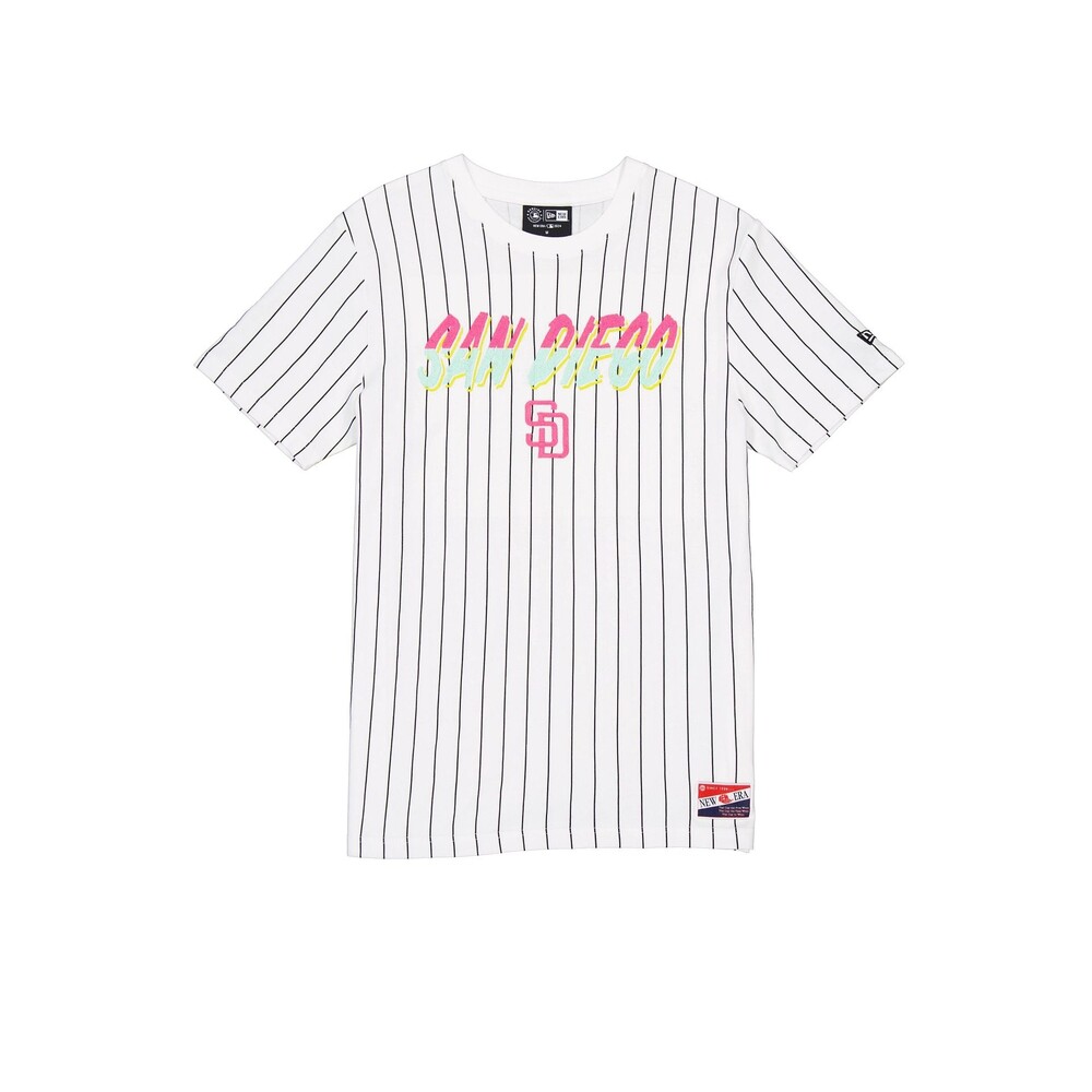 New Era San Diego Padres Throwback Pinstripe T-Shirt - Size XL